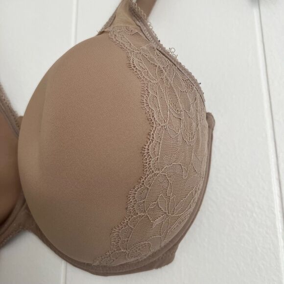 Wacoal -  Retro Chic Seamless Underwire Contour Bra 853186 - Nude 32H - Picture 4 of 10